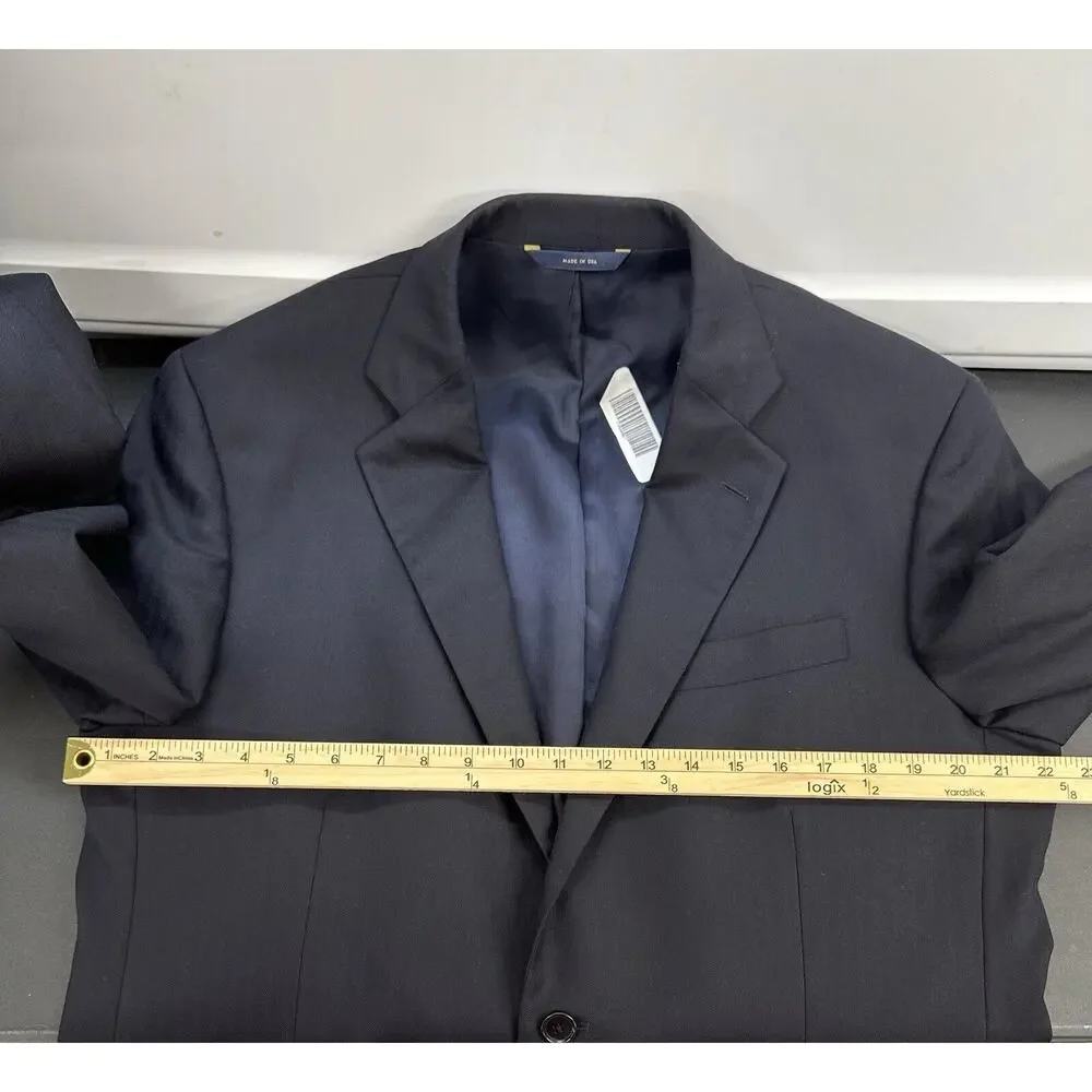 Brooks Brothers Jacket 43 R Navy SaxXon Wool Striped Madison 1818 Sport Coat USA - Picture 10 of 11